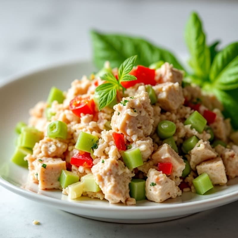 Tuna Salad with Celery and Bell Peppers