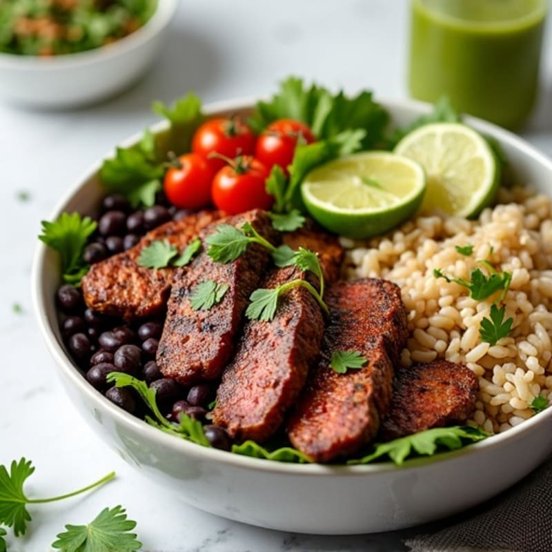 Cilantro-Lime Flank Steak Burrito Bowl