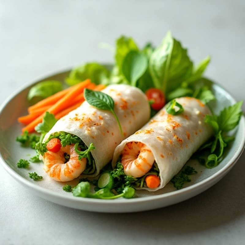 Fresh Prawn and Herb Rice Paper Rolls