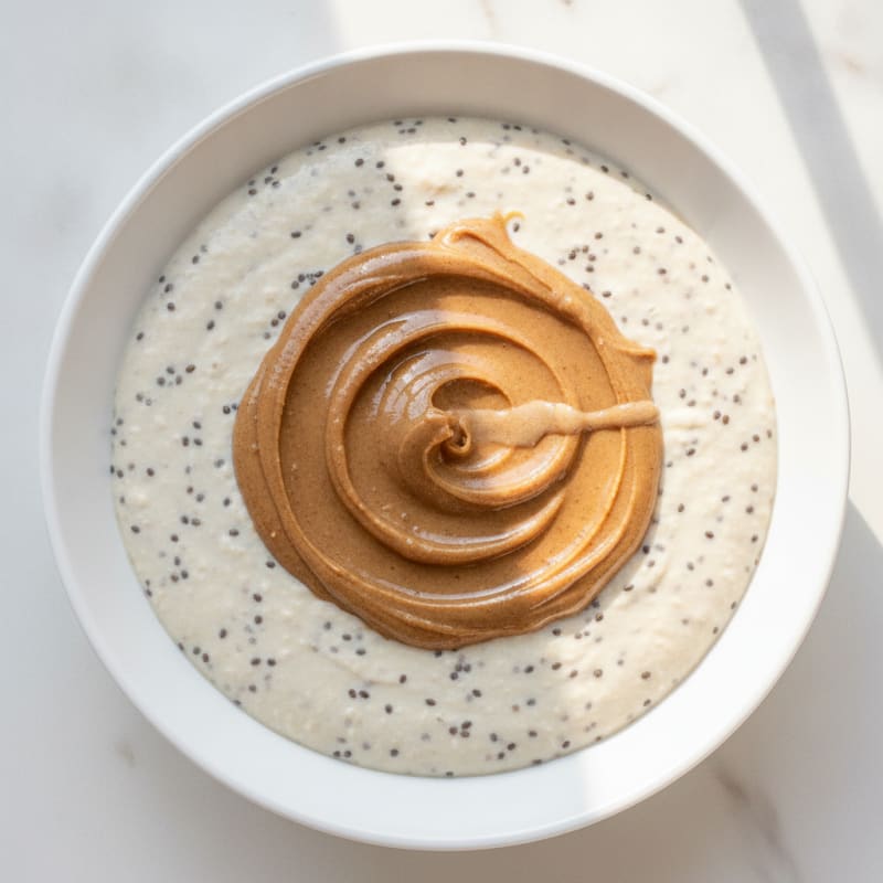 Creamy Vegan Protein Pudding with Chia and Almond Butter