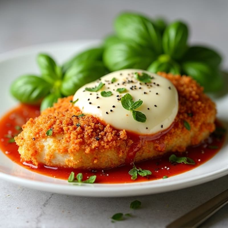 Crispy Baked Chicken Parmesan with Fresh Herbs