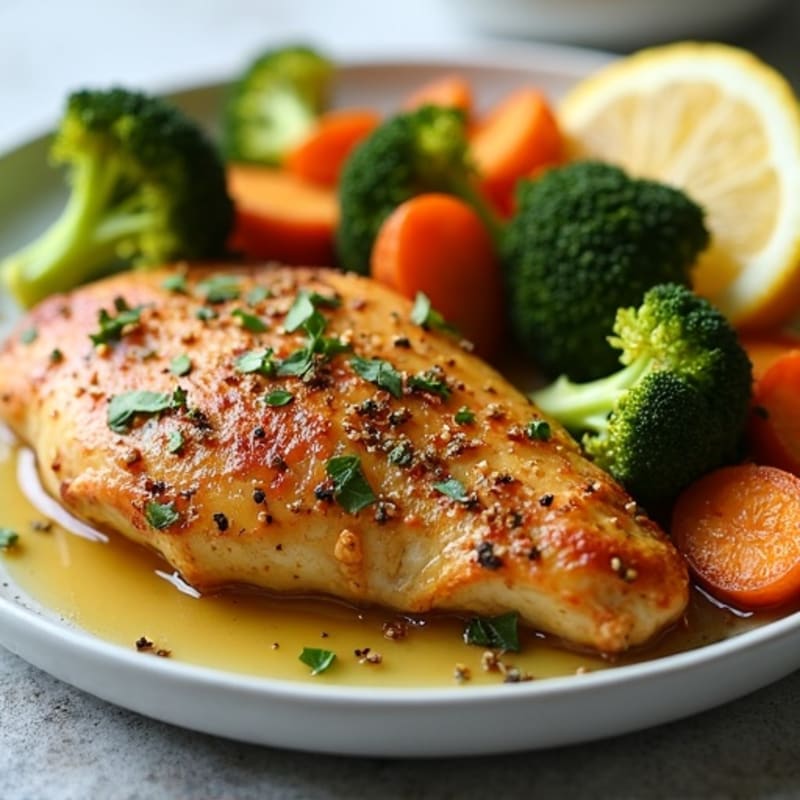 Sheet Pan Lemon Herb Chicken with Crispy Roasted Broccoli and Sweet Potatoes