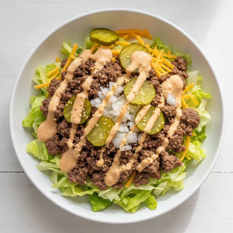 Big Mac Inspired Protein Bowl