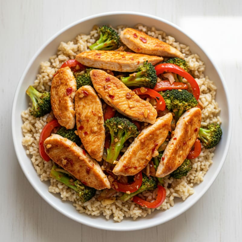 Crispy Chili-Garlic Chicken Stir-Fry