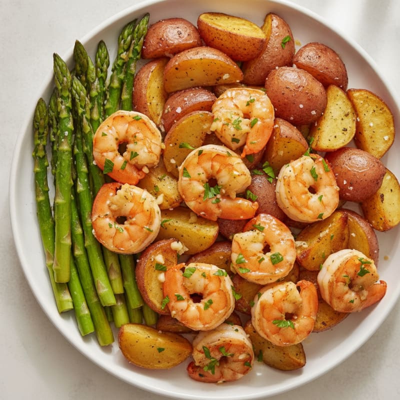 Garlic Herb Shrimp with Roasted Potatoes