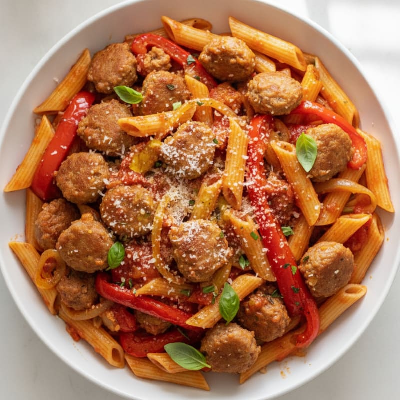 Italian Sausage Pasta with Roasted Peppers