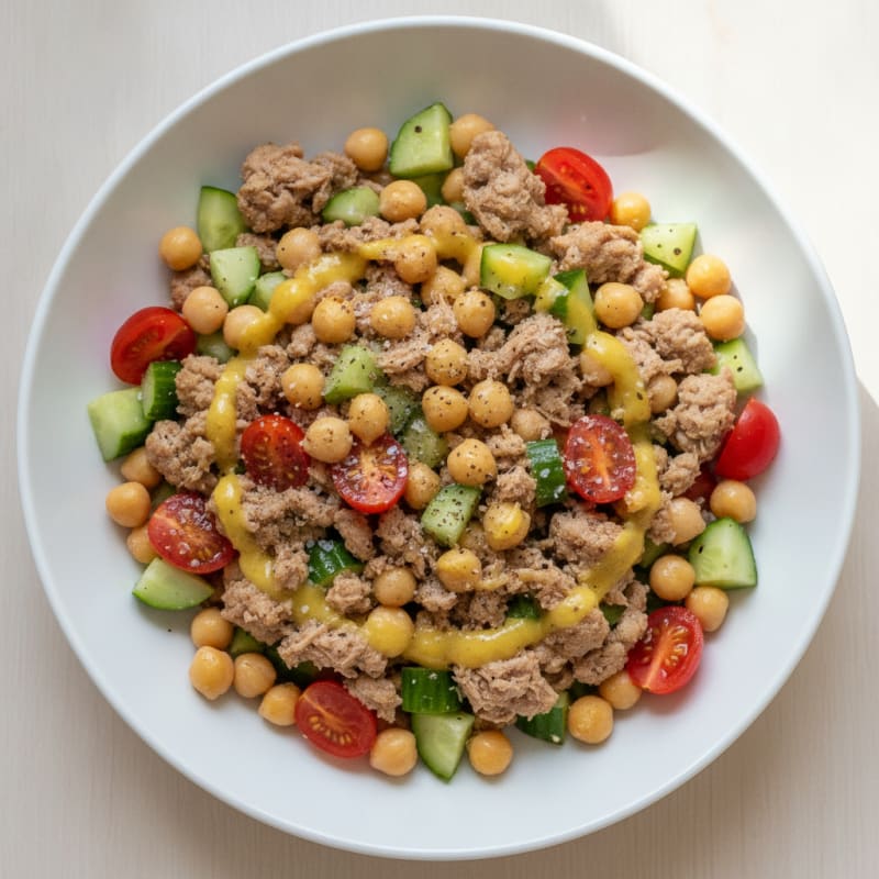 Turkey and Tuna Chickpea Power Bowl