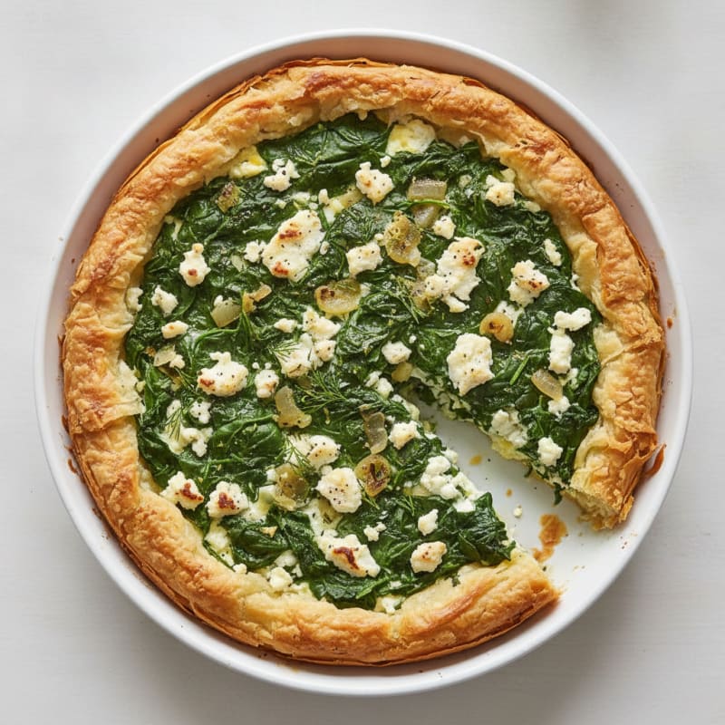 High-Protein Spinach and Feta Phyllo Pie