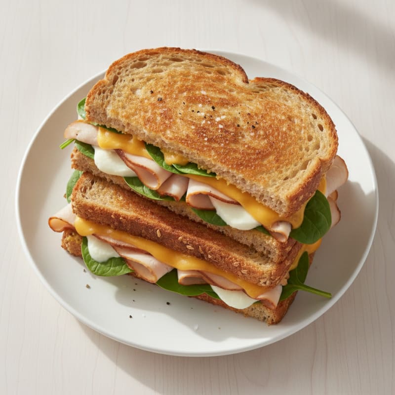 Gourmet Triple-Decker Grilled Cheese