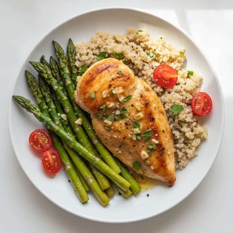 Lemon Herb Chicken with Roasted Asparagus