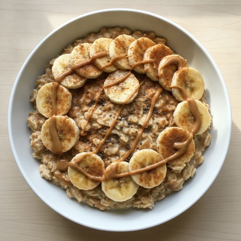 Banana Almond Butter Overnight Oats