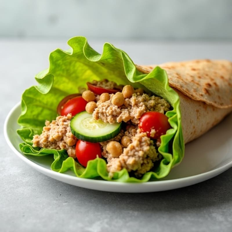 Tuna and Chickpea Salad Wrap