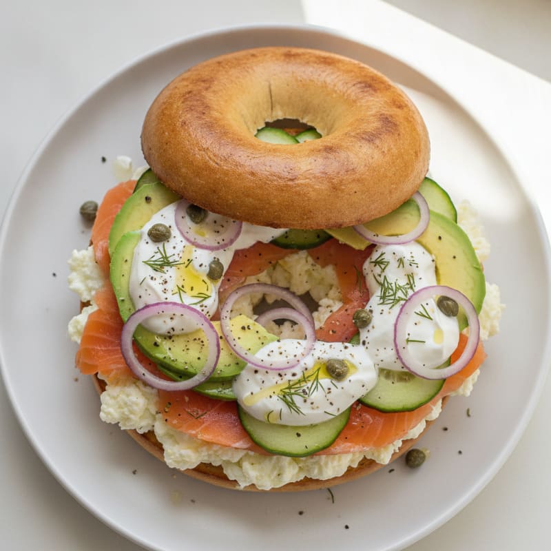 High-Protein Smoked Salmon Royo Bagel