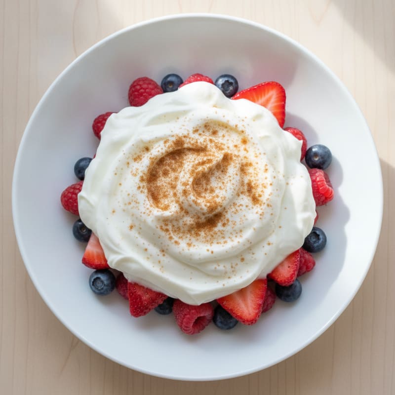 Greek Yogurt Protein Parfait with Mixed Berries