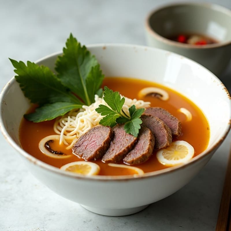 Lemongrass Beef Rice Noodle Soup