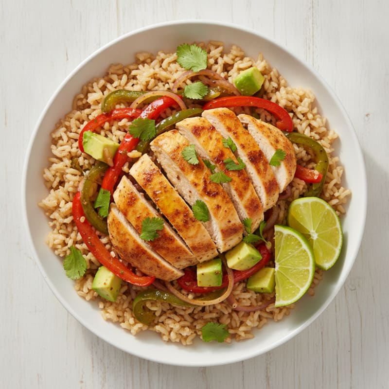 Chicken Fajita Rice Bowl