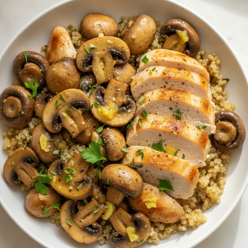 Garlic Butter Roasted Mushrooms with Herbs