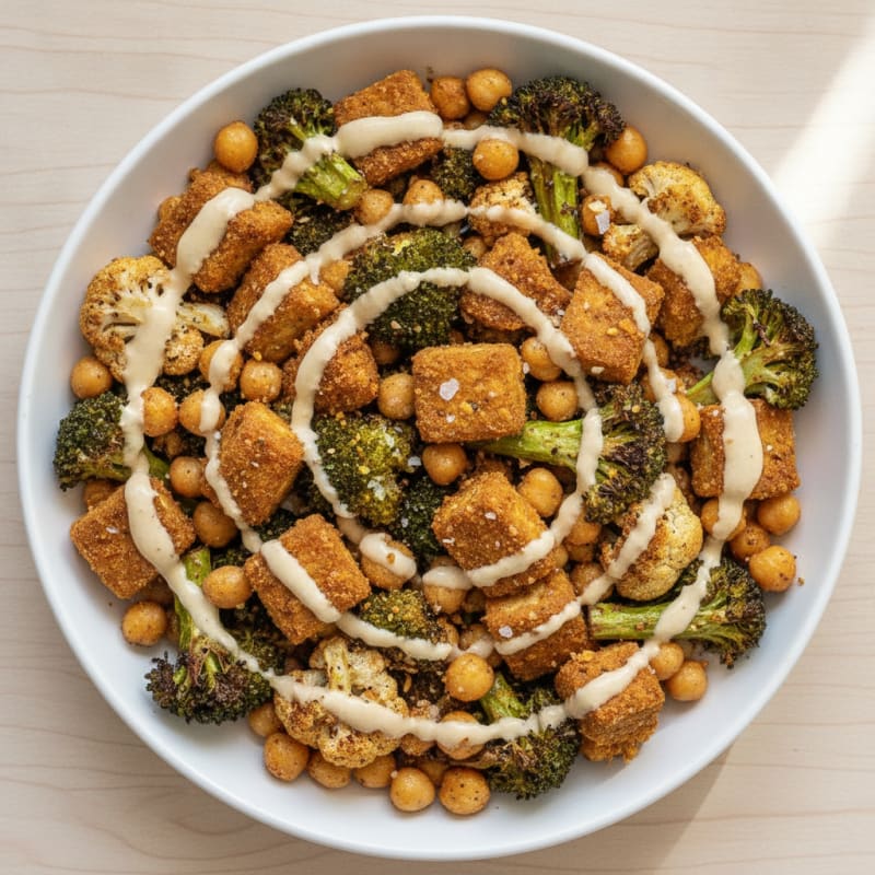 Roasted Vegetable and Chickpea Bowl
