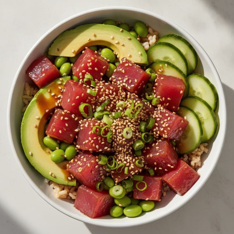 Ahi Tuna Hawaiian Poke Bowl