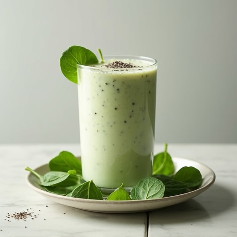 Silken Tofu Protein Smoothie with Spinach and Chia