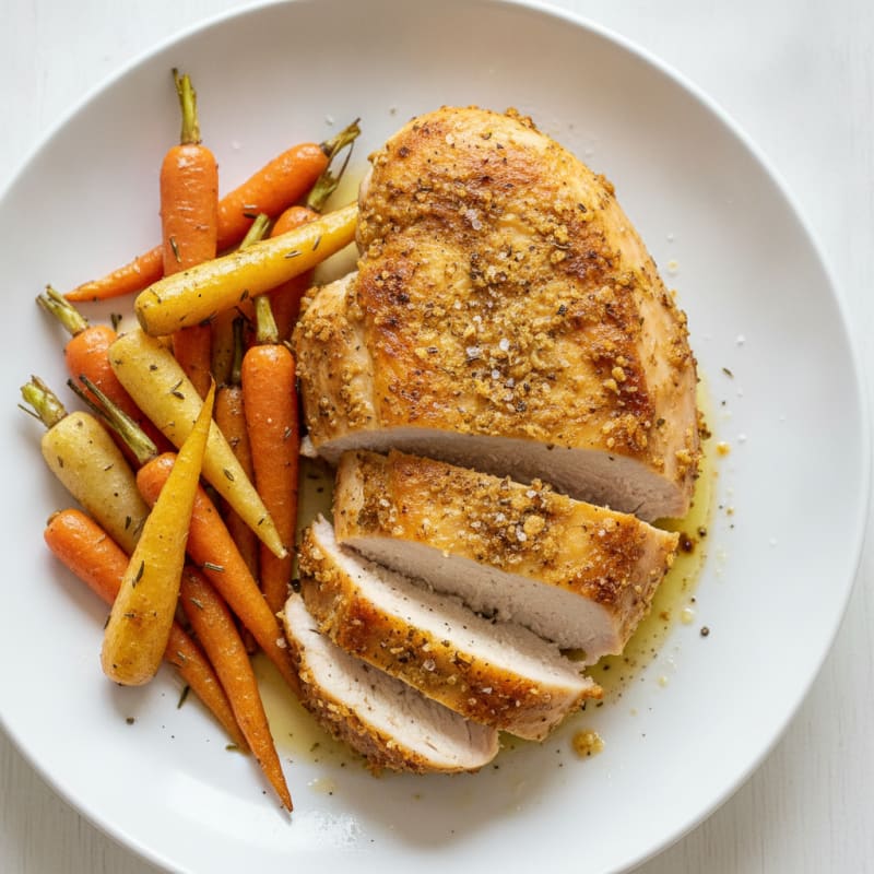 Garlic Herb Roasted Chicken with Root Vegetables