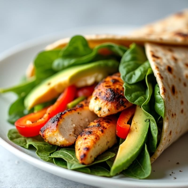 Grilled Chicken and Fresh Veggie Wrap