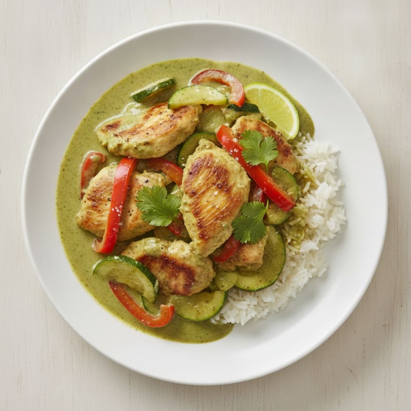 Green Thai Coconut Chicken Curry