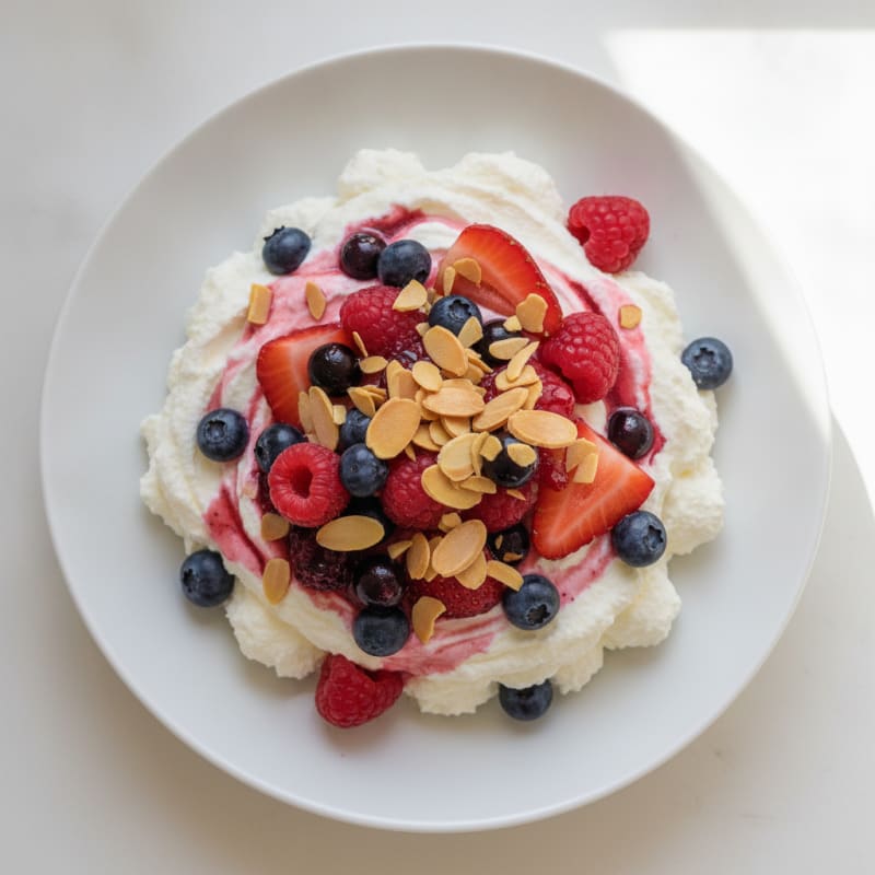 Greek Yogurt Protein Mousse with Mixed Berries