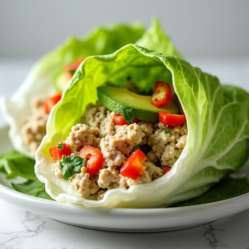 Creamy Avocado Turkey Lettuce Wrap