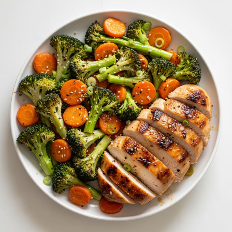 Crispy Teriyaki Chicken with Roasted Vegetables