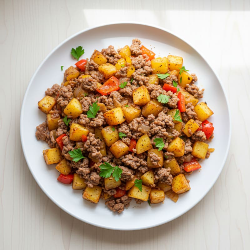 Savory Ground Beef and Potato Skillet