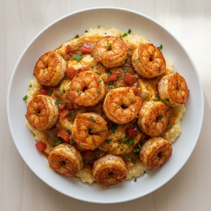 Cajun Shrimp with Creamy Grits