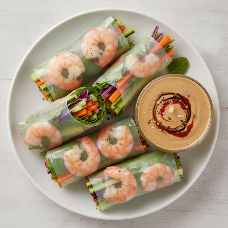 Fresh Shrimp and Veggie Spring Rolls