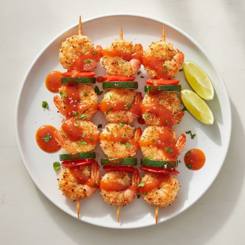 Sweet Chili Coconut Shrimp Skewers