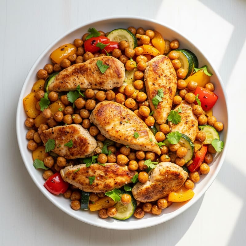Zesty Roasted Chickpea & Veggie Bowl