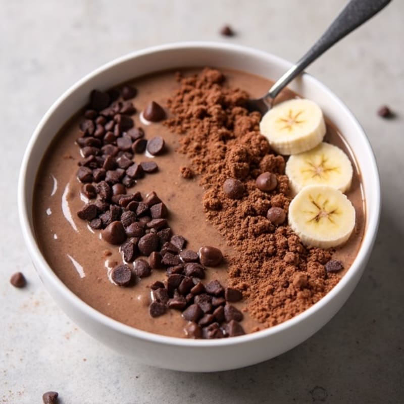 Rich Triple Chocolate Protein Smoothie Bowl