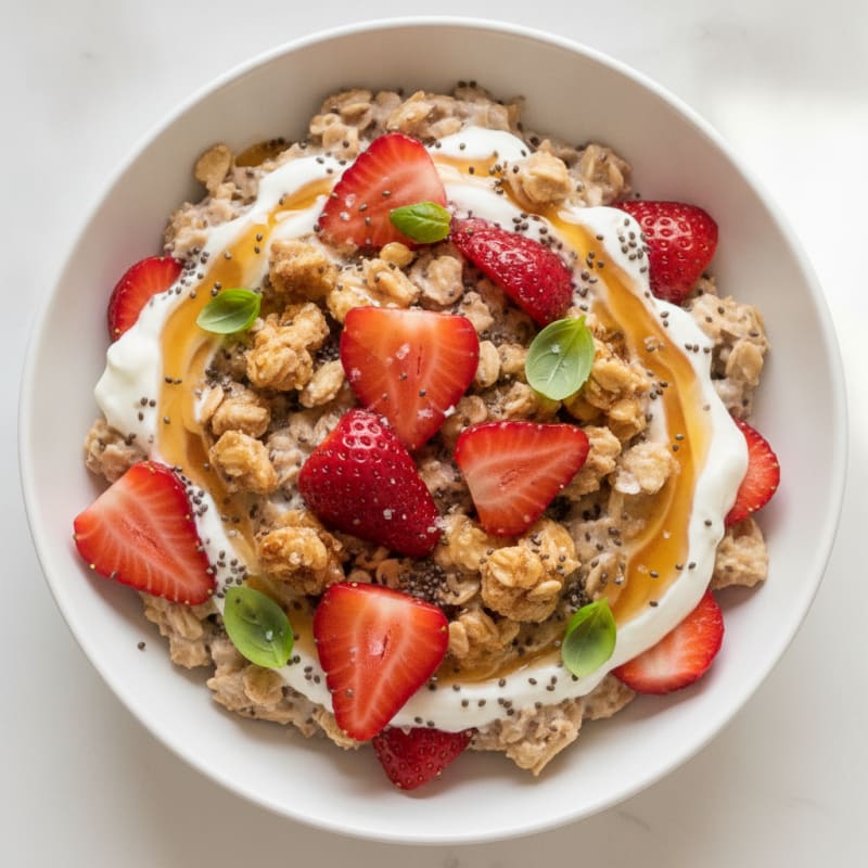 Strawberry Shortcake Overnight Oats