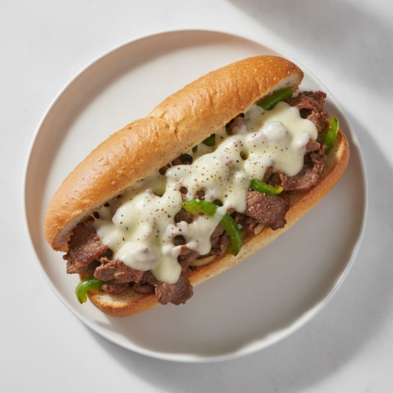 Classic Philly Cheesesteak Sandwich