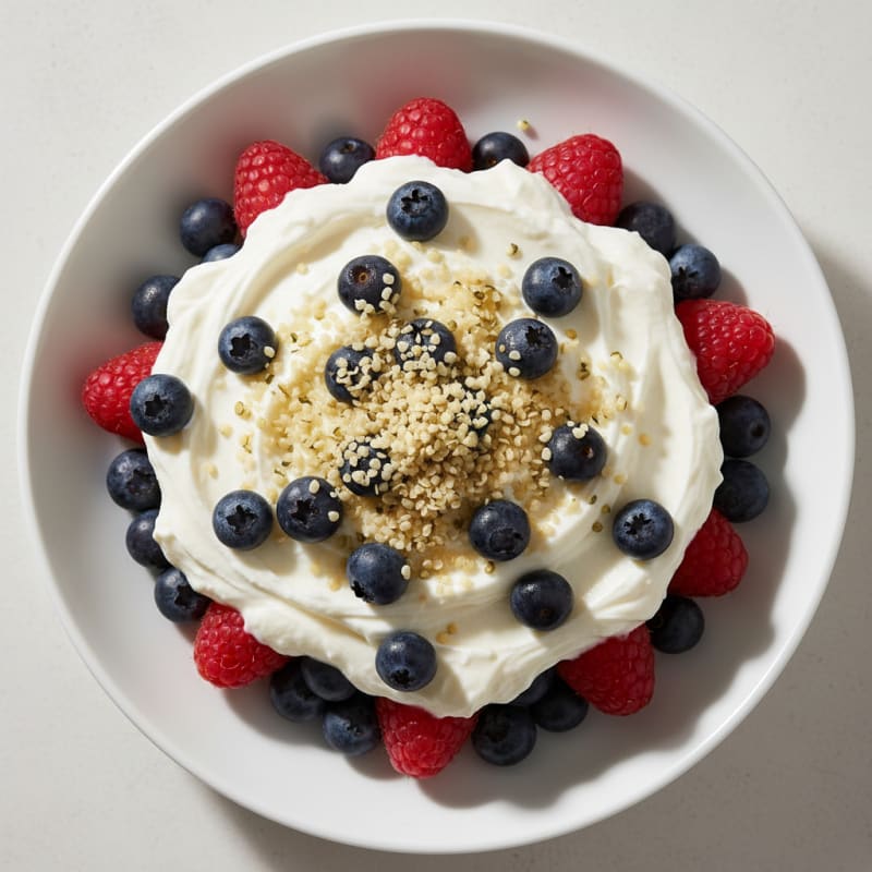 Greek Yogurt Protein Parfait with Mixed Berries