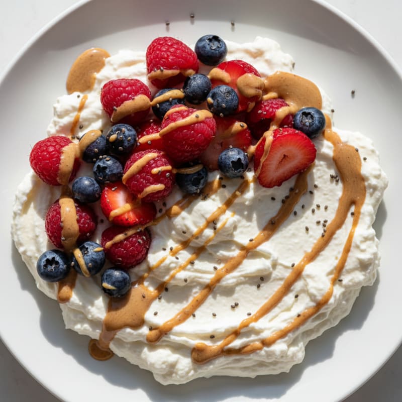 Silky Greek Yogurt Protein Mousse with Berries