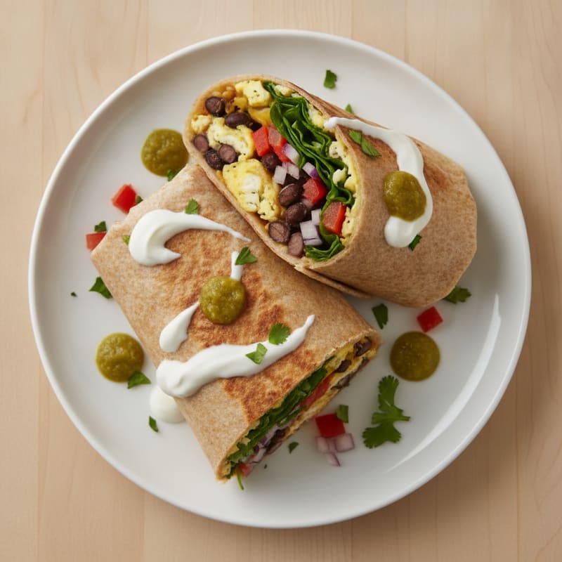 Loaded Vegetarian Breakfast Burrito