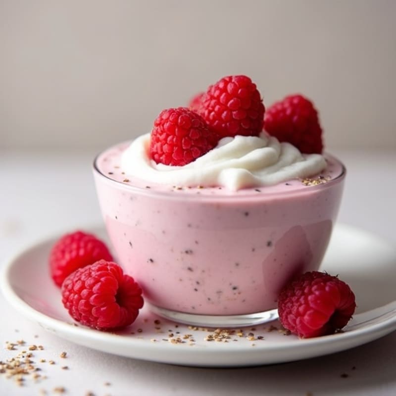 Creamy Raspberry Vanilla Protein Mousse