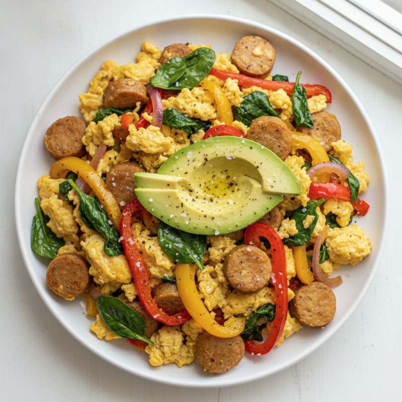 Hearty Morning Scramble with Garden Vegetables