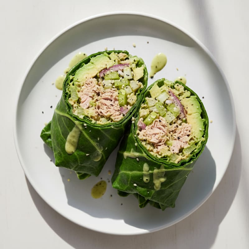 Tuna Avocado Salad Wraps
