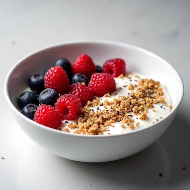 Silky Greek Yogurt Bowl with Chia Seeds and Mixed Berries