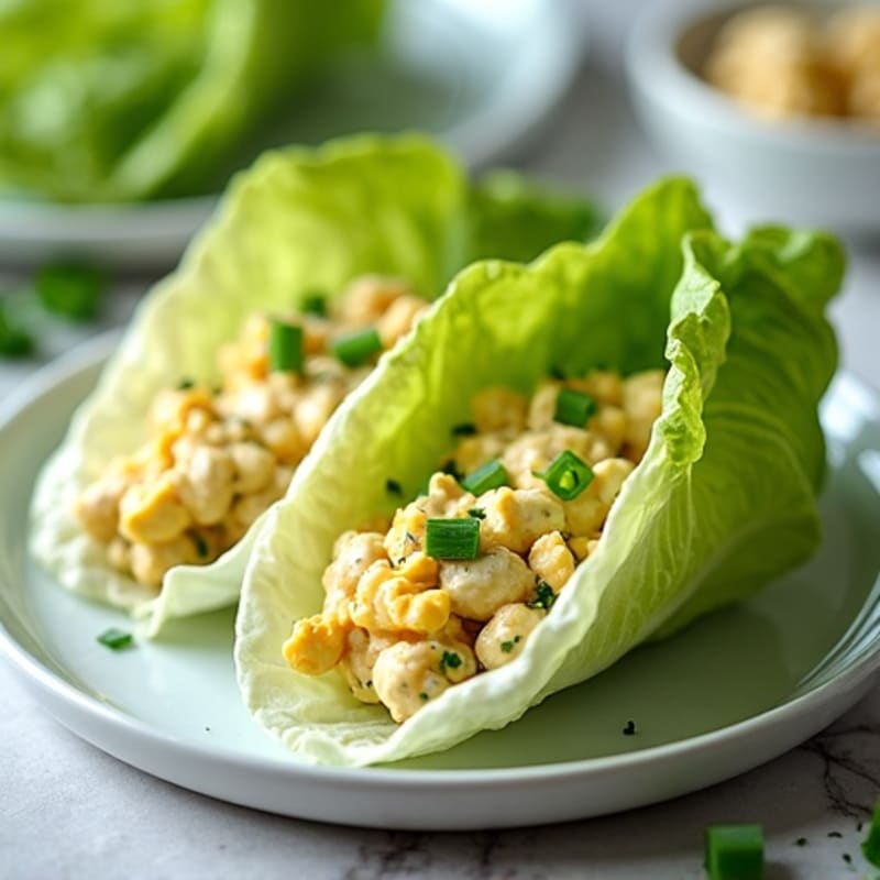 Creamy Egg Salad Lettuce Wraps with Fresh Herbs