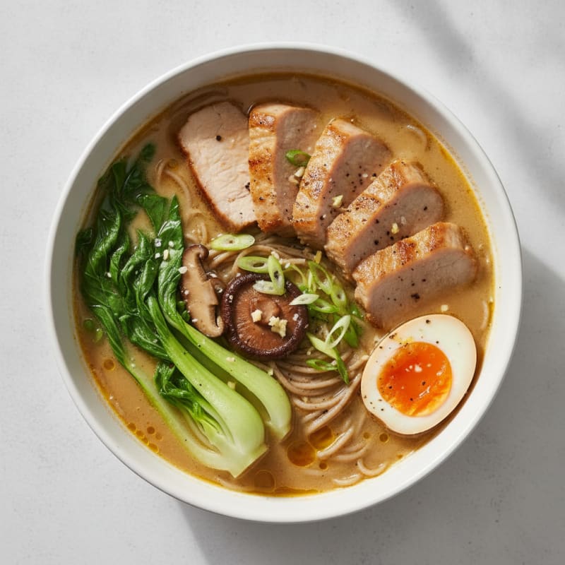 Savory Pork Bone Broth Miso Ramen