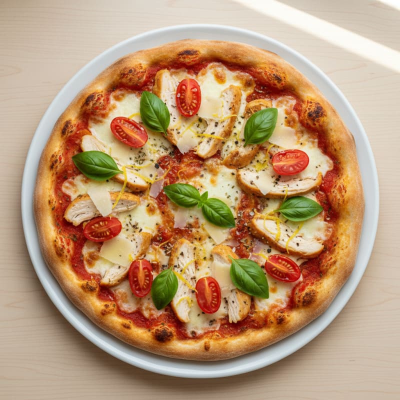 Golden Zesty Margherita Pizza