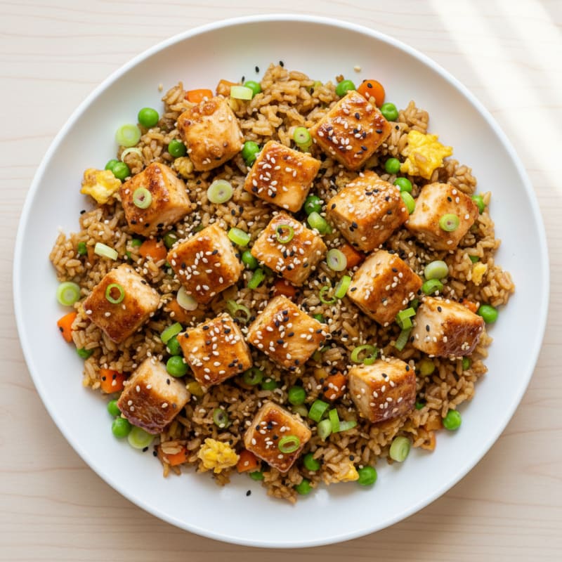 Crispy Sesame Chicken Fried Rice