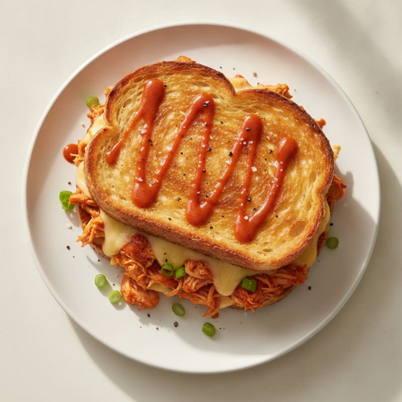 Buffalo Chicken Sourdough Grilled Cheese